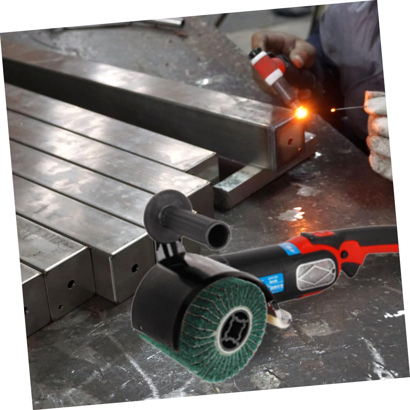 Nylon Polishing Wheel and Buffing Wheel for Drill, Green Abrasive Rotary Tool Accessory for Electric Polishing and Surface Finishing