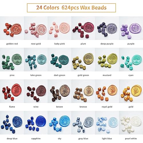 Miniatura 4 de Comealltime Kit de sellado de cera con kit de sellado de cera con temática de jardín de primavera