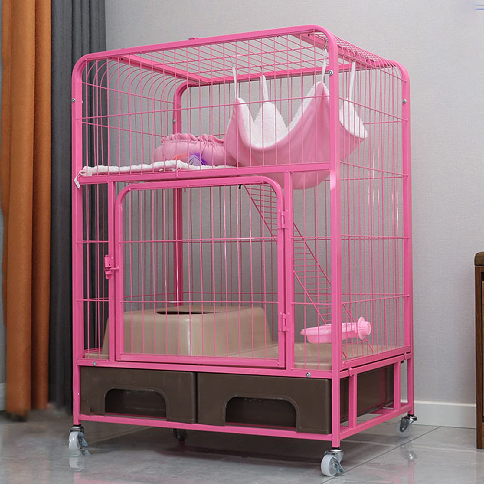 asdchZen Pet Cagecat Cage - Heavy Duty Crate Strong Metal S Cat House Cat Condo Folding Metal Crate Cage For Medium And Large S Pet Playpen Indoor Outdoor With Fo