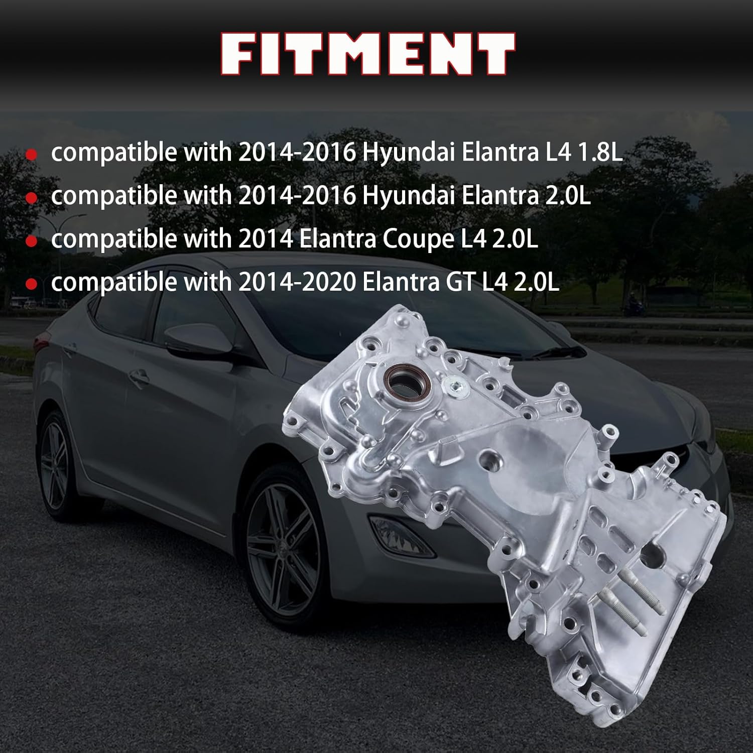 213502E300 Engine Oil Pump Compatible With 2014-2016 Hyundai Elantra,2014 Elantra Coupe,2014-2020 Hyundai Elantra GT 1.8L 2.0L