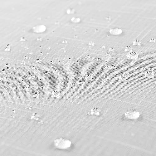 Miniatura 5 de DEARTOWN Cortinas traslúcidas impermeables para exteriores, 2 paneles con bolsillo para barra, para interiores y exteriores, cortina transparente de