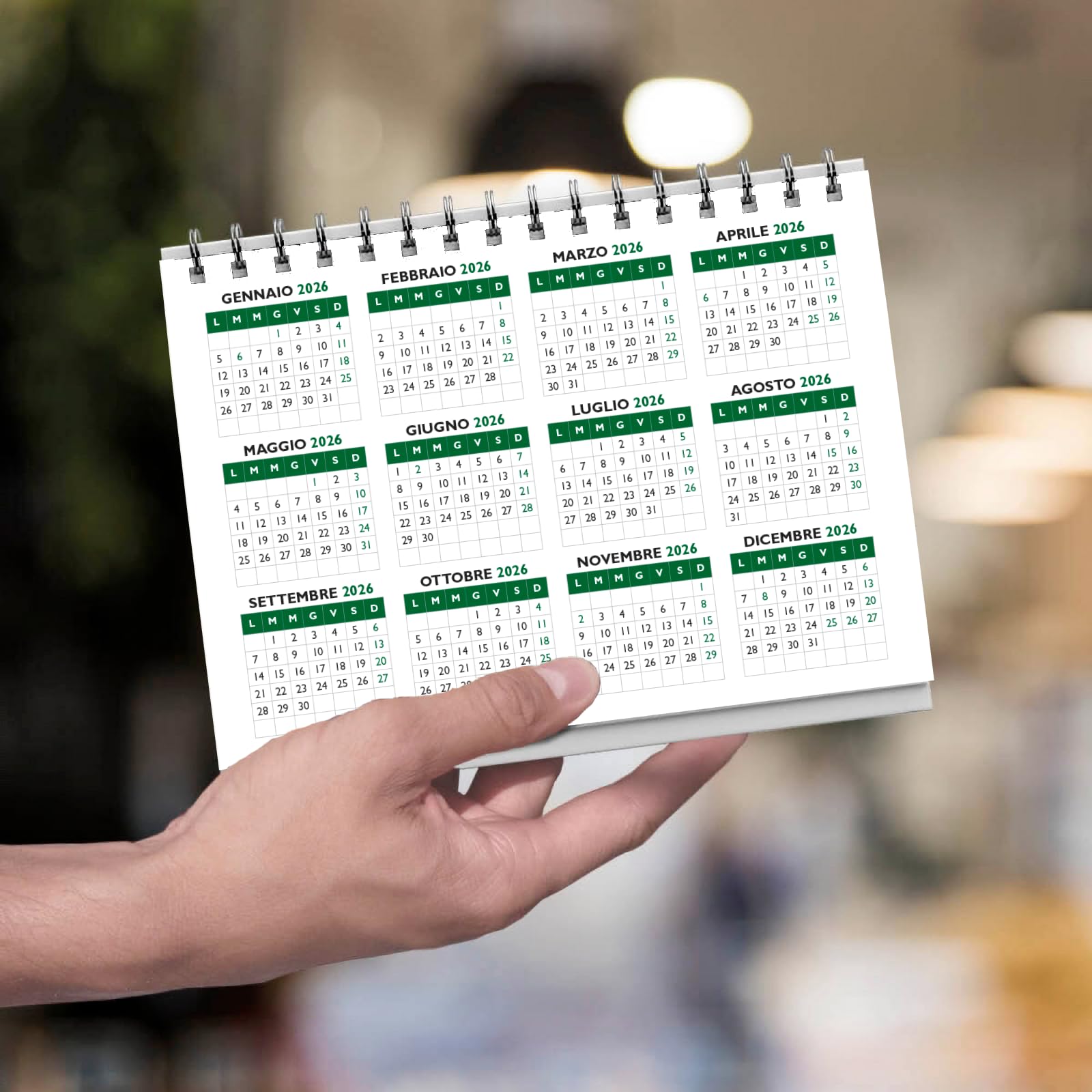 2024/2025 Customizable Table Calendar, Artistic and Creative Design, Size 215 x 148.5 mm - Image 2