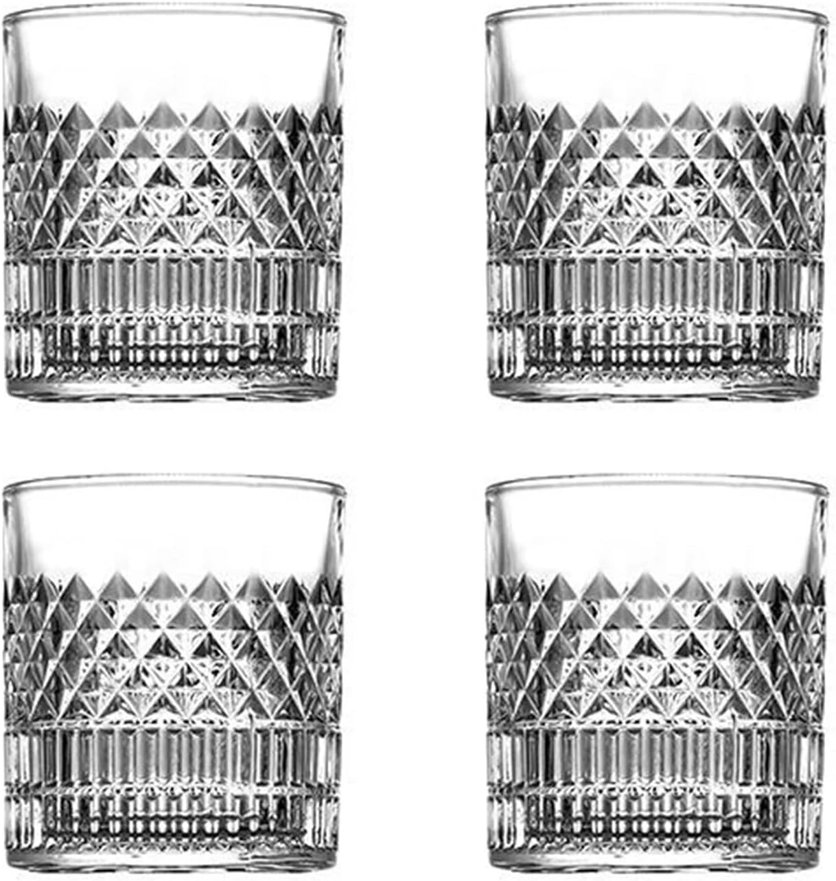 Glas 1/2/3/4 Stücke Tassen 335 Ml Transparent Whisky Tasse for Party/Home/Bar Kristall Glas Wein Becher Bier(4pcs)