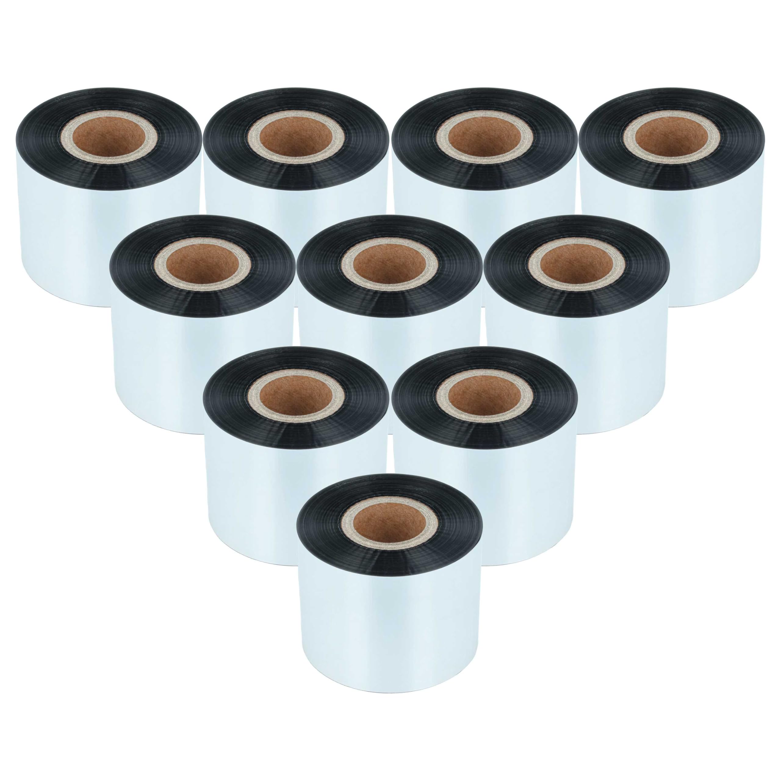 vhbw 10x cinta transferencia térmica compatible con Godex RT860i, RT730, ZX1200i impresora etiquetas indeleble 50mmx300m cera/resina
