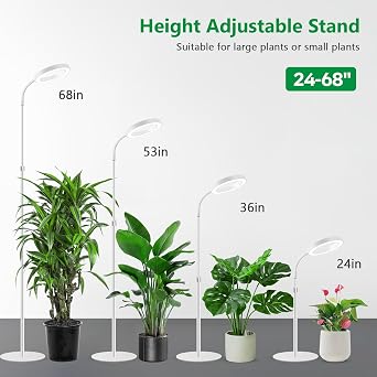 Aumtrly Floor Grow Light Full Spectrum with 68 Stand for Tall Indoor Plant [Energy Class F]