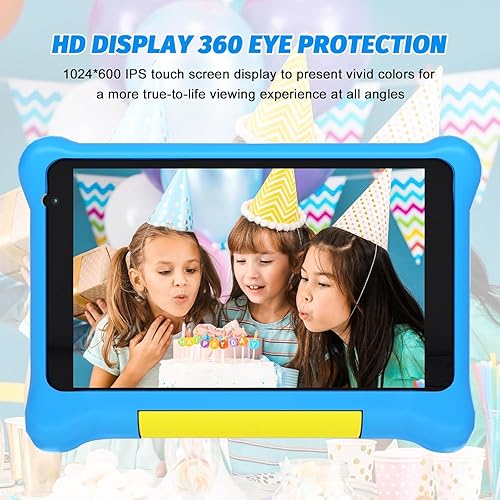 Miniatura 7 de URAO Tablet para niños, Android Kids Tablet de 7 pulgadas Quad-Core con funda, tarjeta TF de 32 GB 128 GB expandible para niños pequeños, control