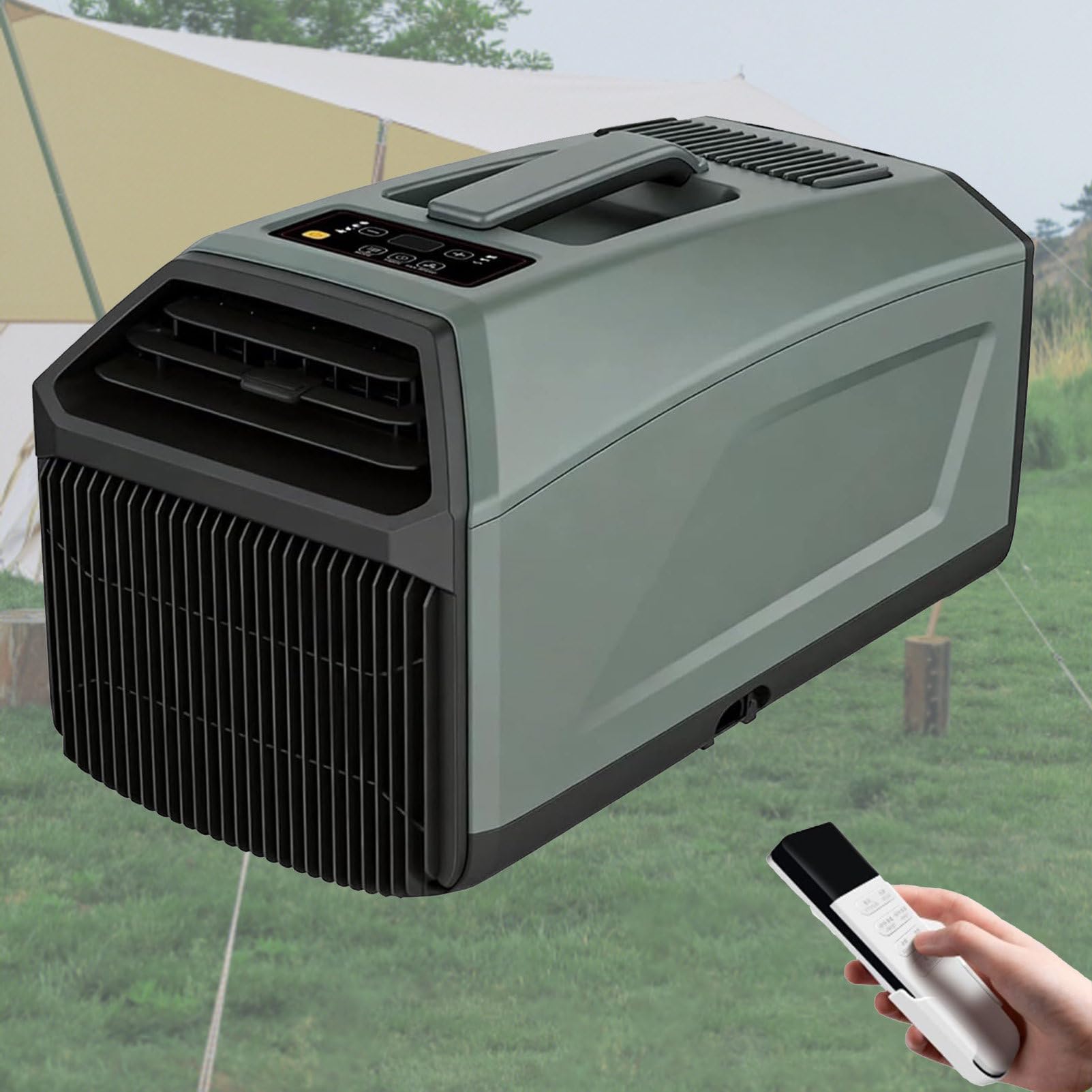 Pvxa 5100 BTU Camping AC, Portable Tent Air Conditioner, 4-in-1 Portable Tent Air Conditioners, Cools up to 86 sq ft, with Timer, for RV, Truck Cabins Green-1300W