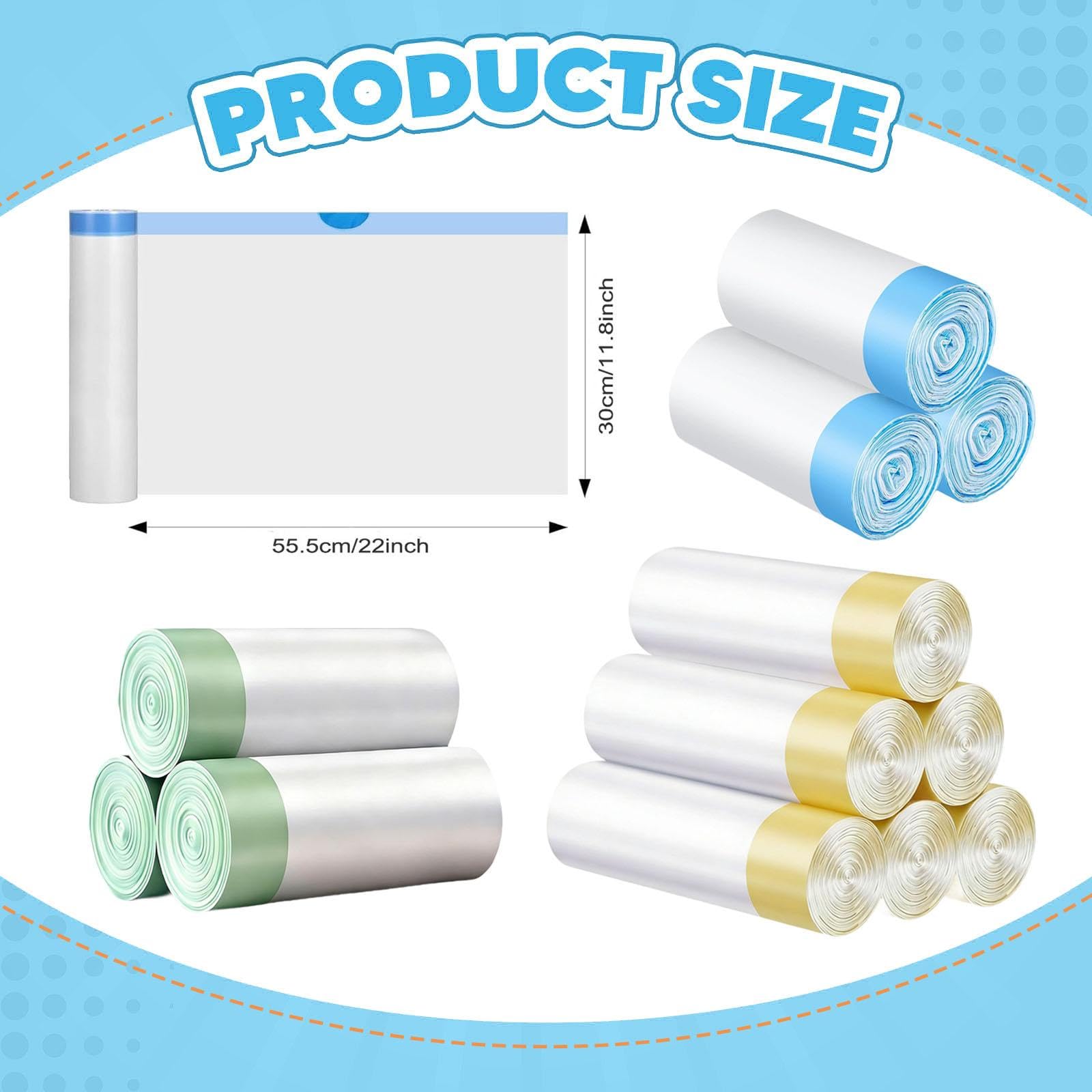 60 Piezas Bolsas para Arena de Gato Bolsas con Cordón Revestimiento Desechable Material HDPE Extragrueso Adecuado para Limpieza Diaria Viajes Uso, Cordón Azul, Individual