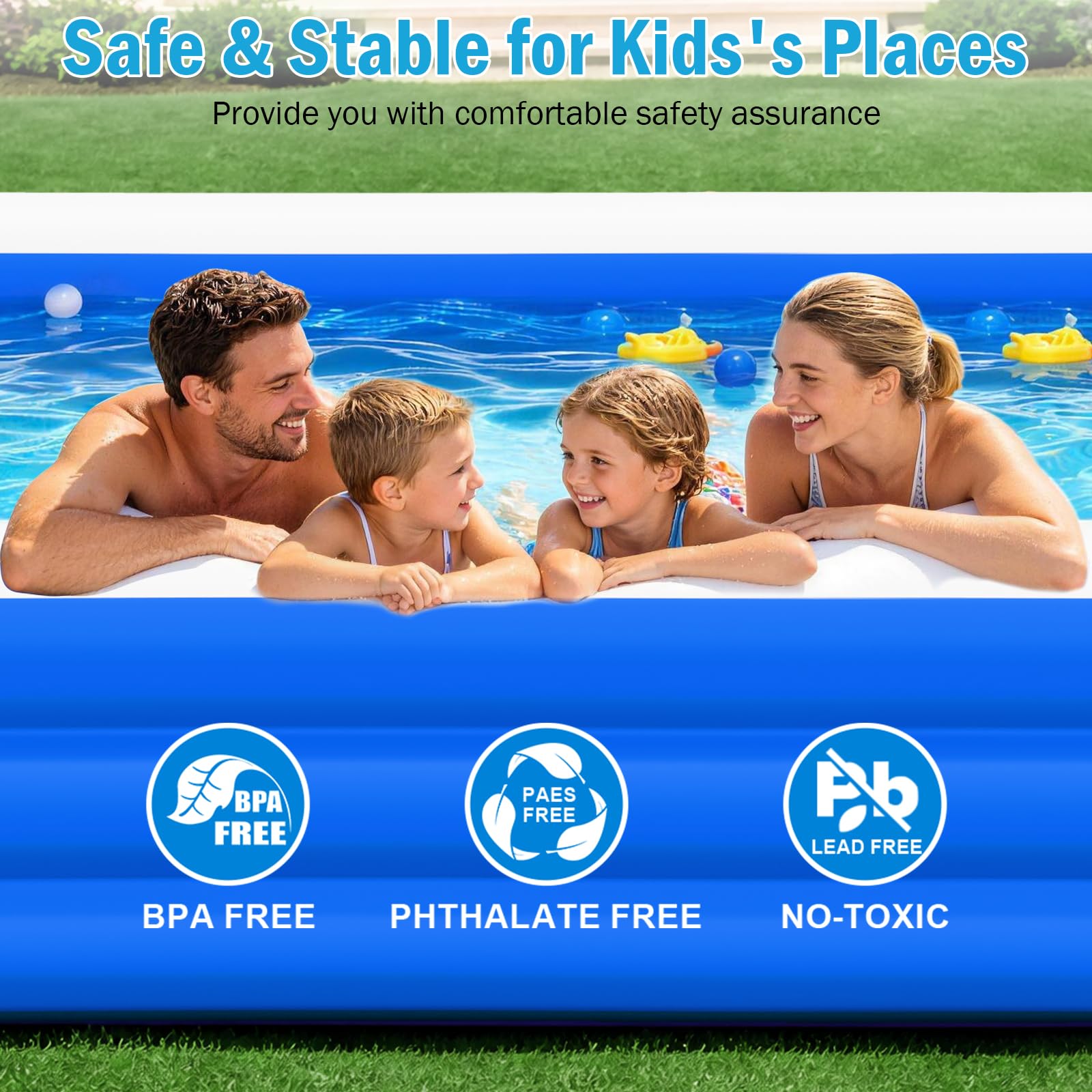 Piscina inflable extragrande para adultos, 180 x 76 x 22 pulgadas, piscina inflable extragrande con bomba, piscinas inflables extralargas de 15 pies para patio trasero, piscina grande fácil de