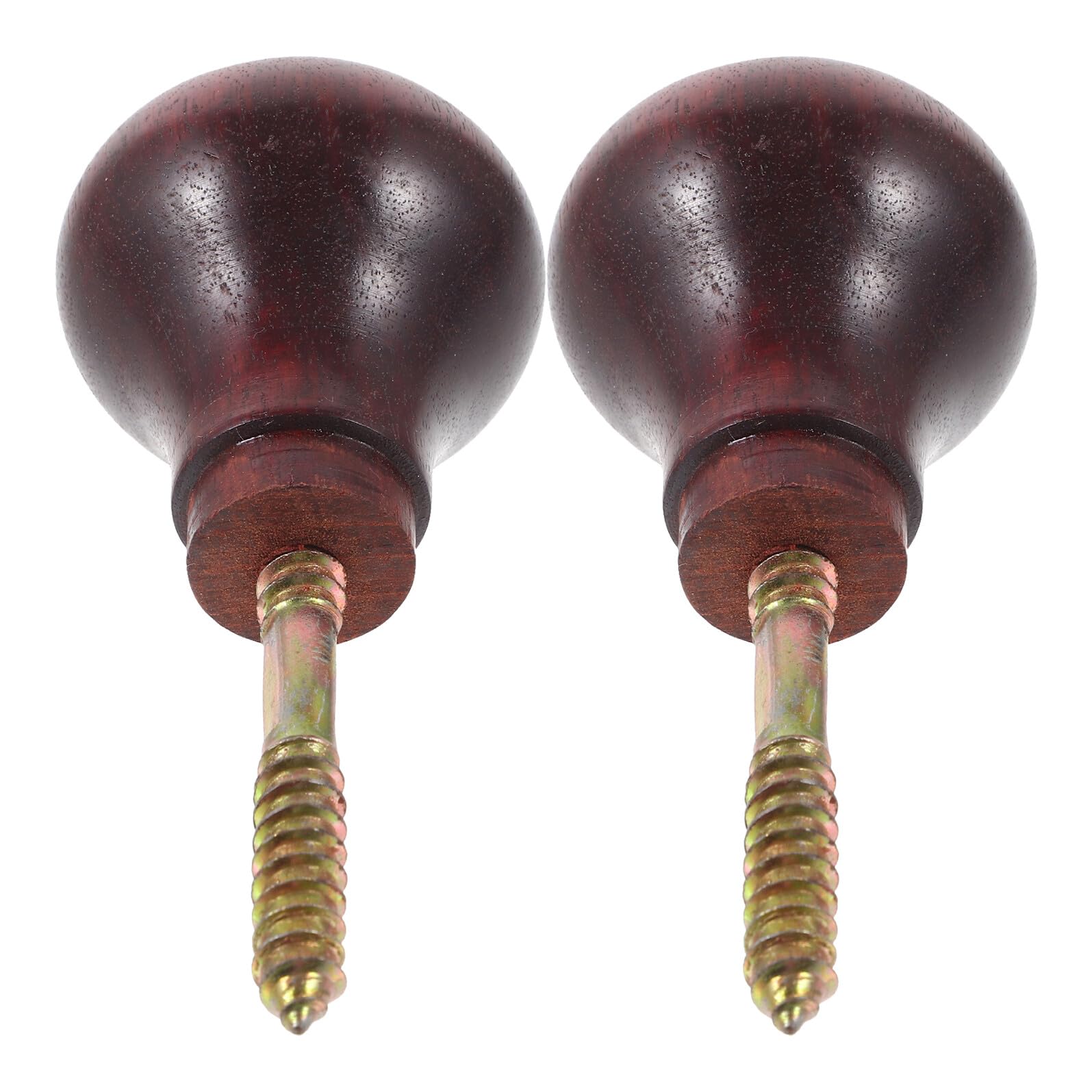 UPKOCH Mango de Repuesto para Bastón de Madera Africana Pulida 2 Piezas Agarre Antideslizante Ergonómico para Personas Mayores y Actividades al Aire Libre