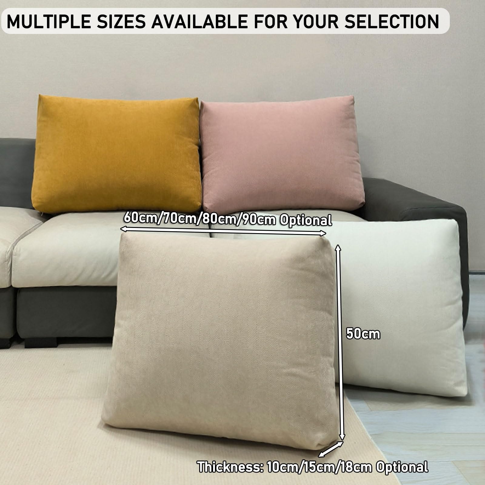 Almohada de lectura para cama o sofá respaldo, cojín de Apoyo lumbar con funda extraíble, ergonómico cojín para cabecero y respaldo, suave y cómodo almohada de lectura lavable(80x50x15cm,Green2)