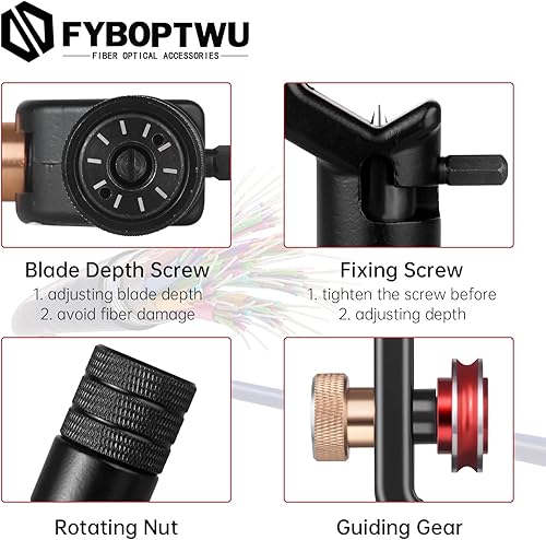 Miniatura 6 de Pelacables de fibra óptica blindados FTTH Pelacables blindados Pelacables 4-10MM Herramienta pelacables Coaxial Mid Span, Herramientas de corte