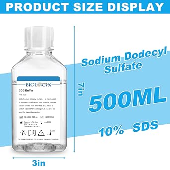 SDS Buffer, 10% Sodium Dodecyl Sulfate Solution for Lab, 500mL2