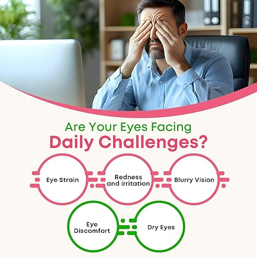 Miniatura 4 de Gomitas de suplementos de luteína y zeaxantina, suplemento avanzado de vitaminas para los ojos con arándano, azafrán, semilla de uva, omega 3 para