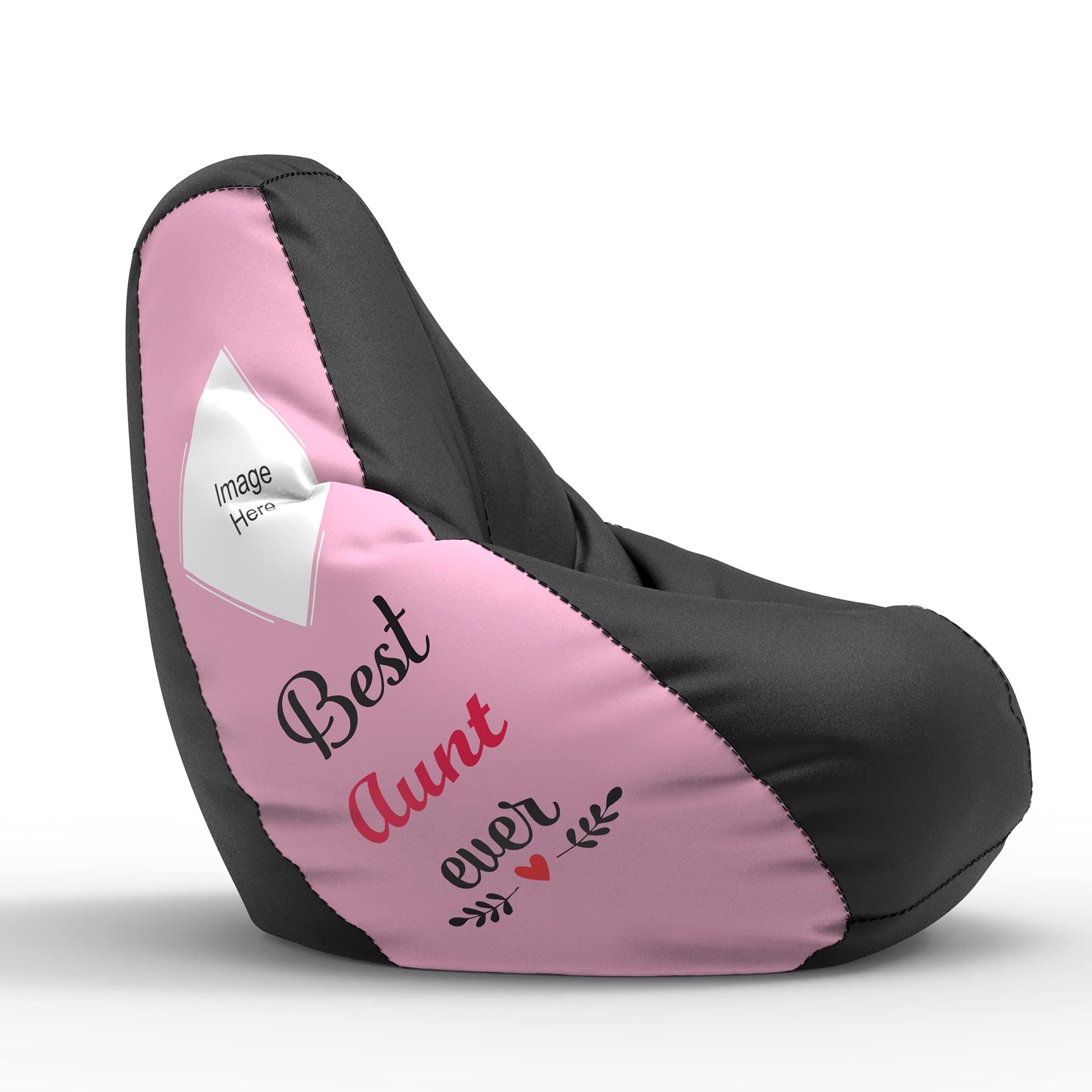 ComfyBean Bag-XXL Designer Lazzy-Printed Bean Bag Filled with Beans-Size -  XXL-Best Aunt Ever - Black Pink : Amazon.in: Home & Kitchen