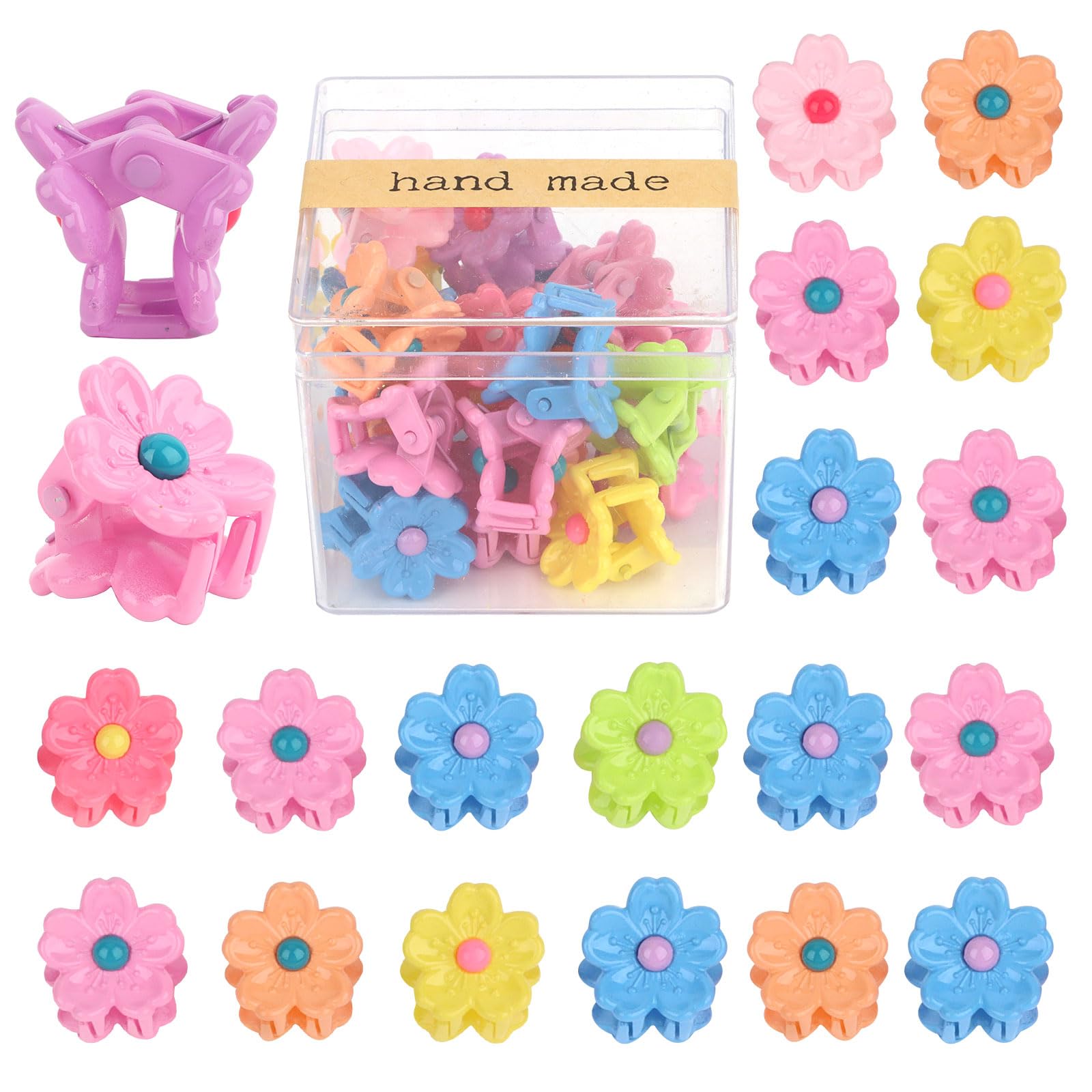 Mini Flower Hair Clips - Cute Girls Hair Accessories -9