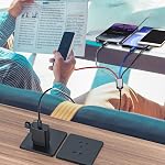 6 in 1 Multi Charging Cable 2Pack-6FT Multi USB Cable 3A Multi Charger Cable Braided Multiple Phone Charger Cable Universal USB A/C Charging Cord with 2*IP/Type C/Micro USB Port for Cell Phone/Tablets