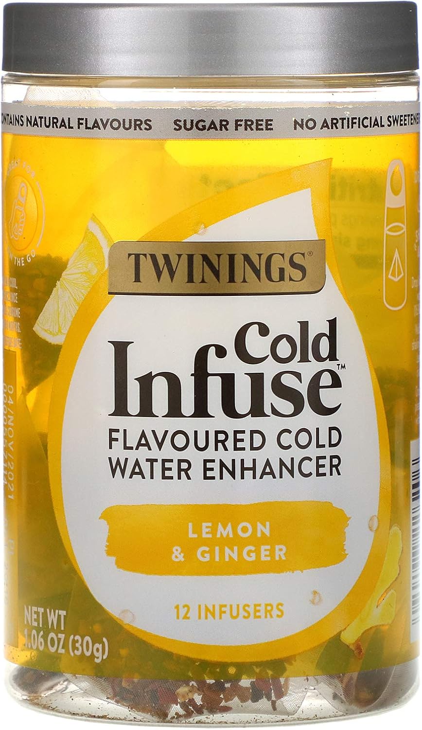 Twinings, Cold Infuse, Flavoured Cold Water Enhancer, Lemon & Ginger