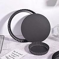 Vista 5 de Haofy Moldes para tartas, sartén para quiche, antiadherente, plato para hornear profundo con parte inferior extraíble (13 pulgadas)