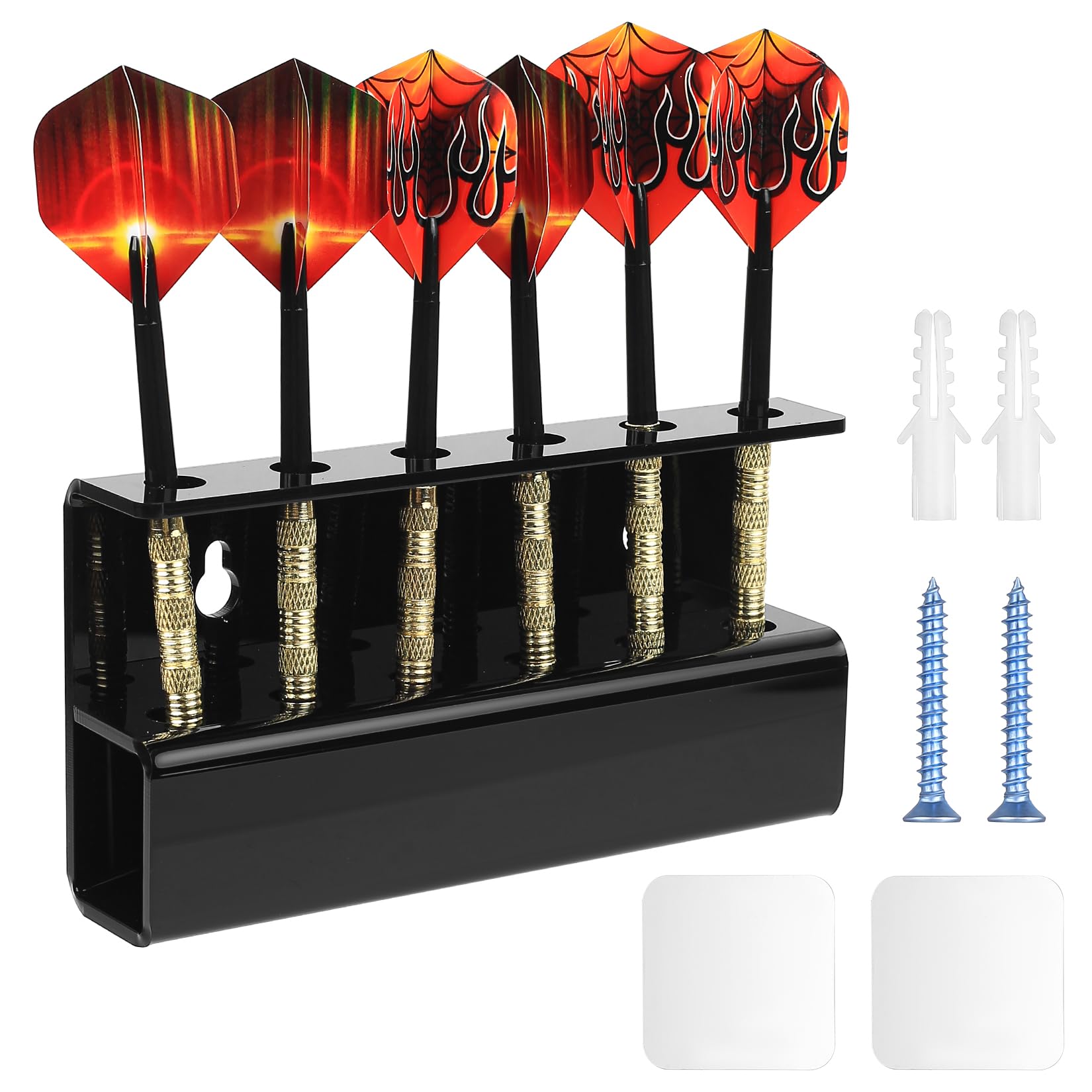 Peygre 1 Pc Wall Mounted Dart Holder, Acrylic, with 6 Darts