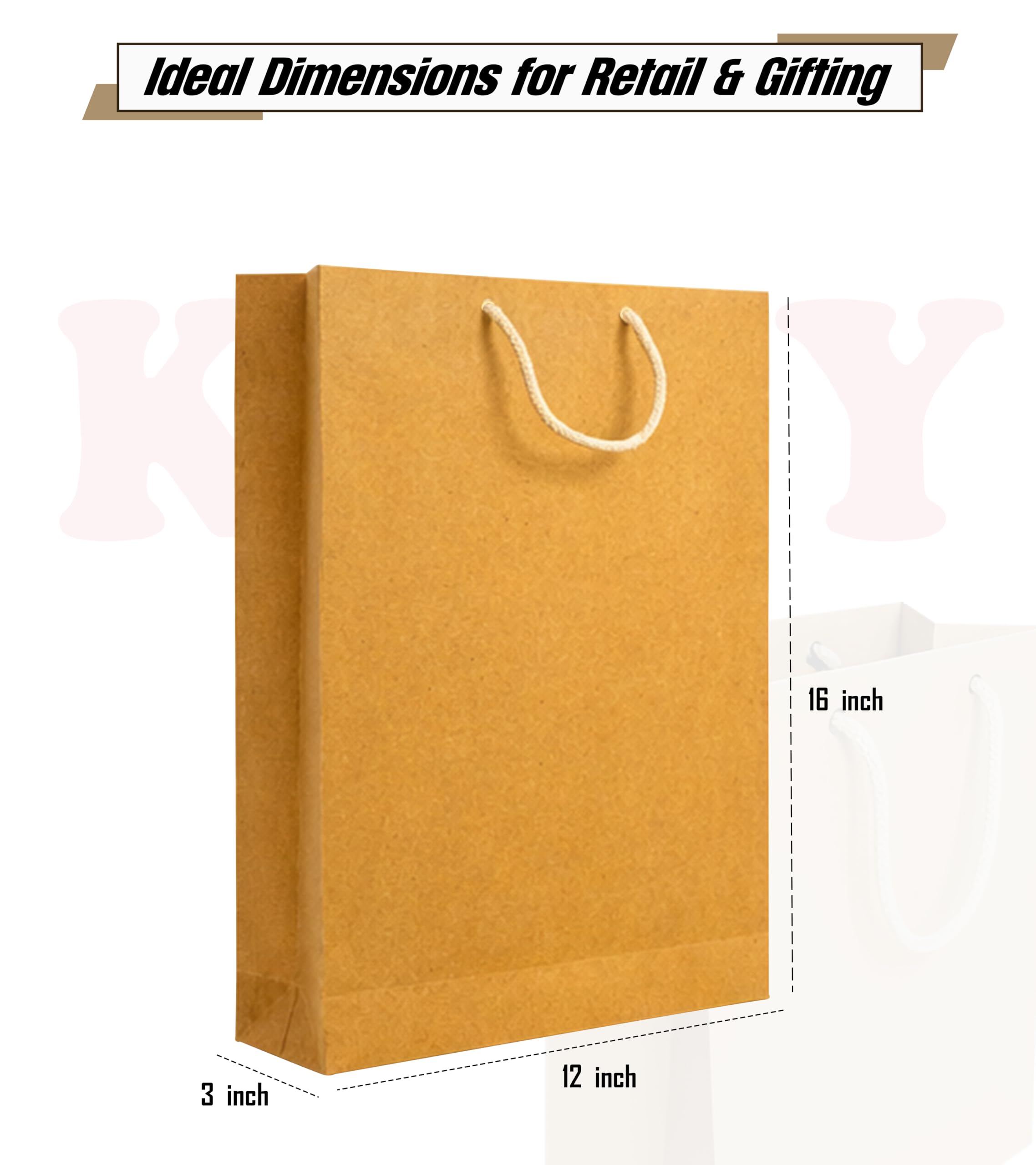 Large Brown Paper Bags - Pack of 50 -4 Large Brown Paper Bags - Pack of 50 -4