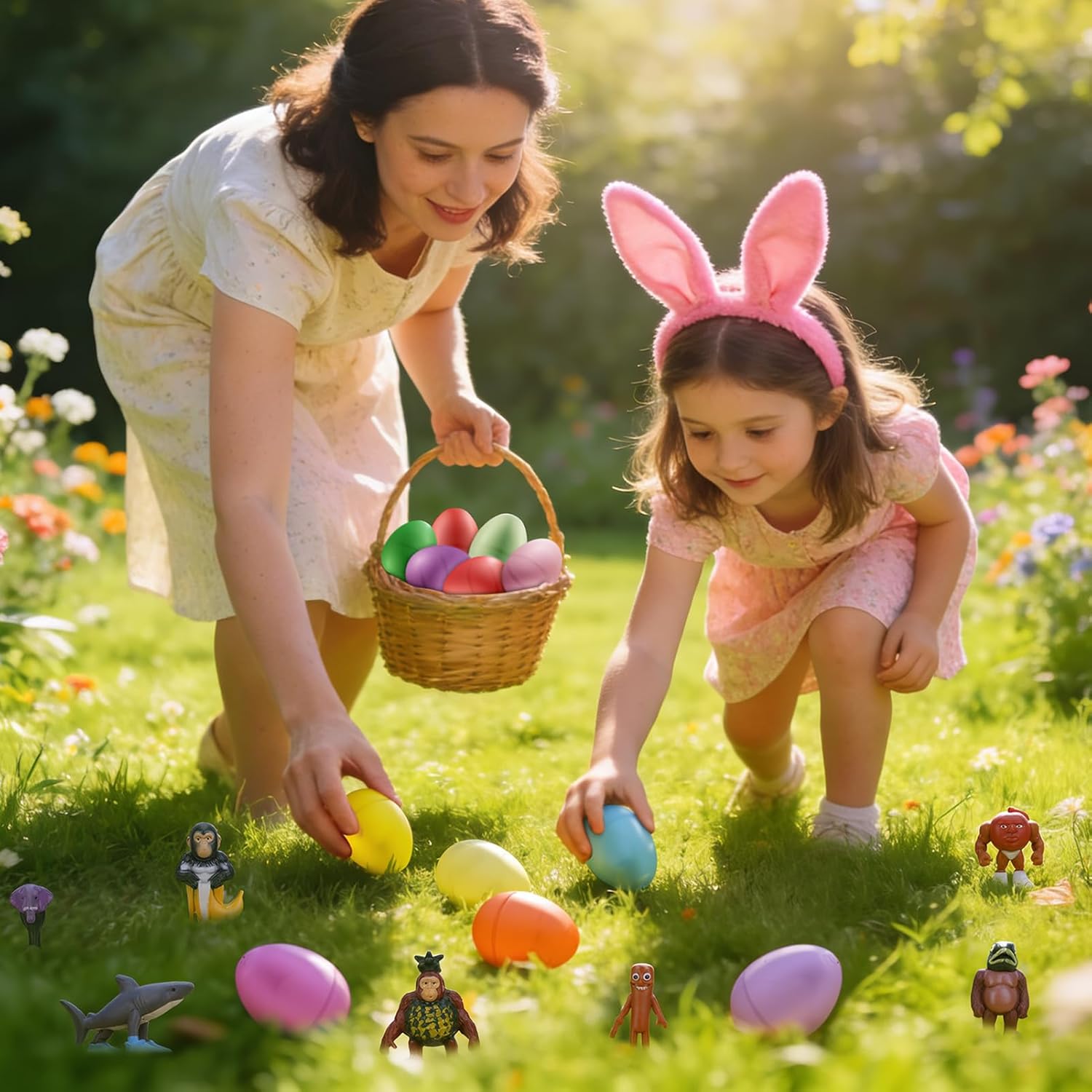 24 Pack Easter Eggs Filled with Italian Brainrot Toys, Easter Basket Stuffers for Toddlers Kids Children Teens, Easter Egg Fillers for Kids Boys Girls, Easter Eggs Hunt Game, Classroom Prize Supplies