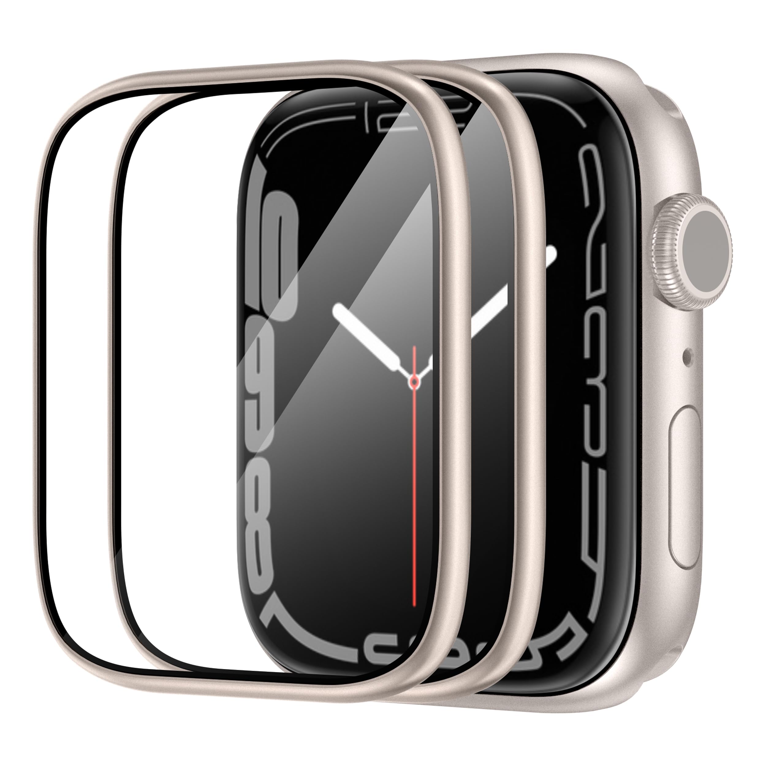 Swuu Pack Tempered Glass Screen Protector With Metal Frame