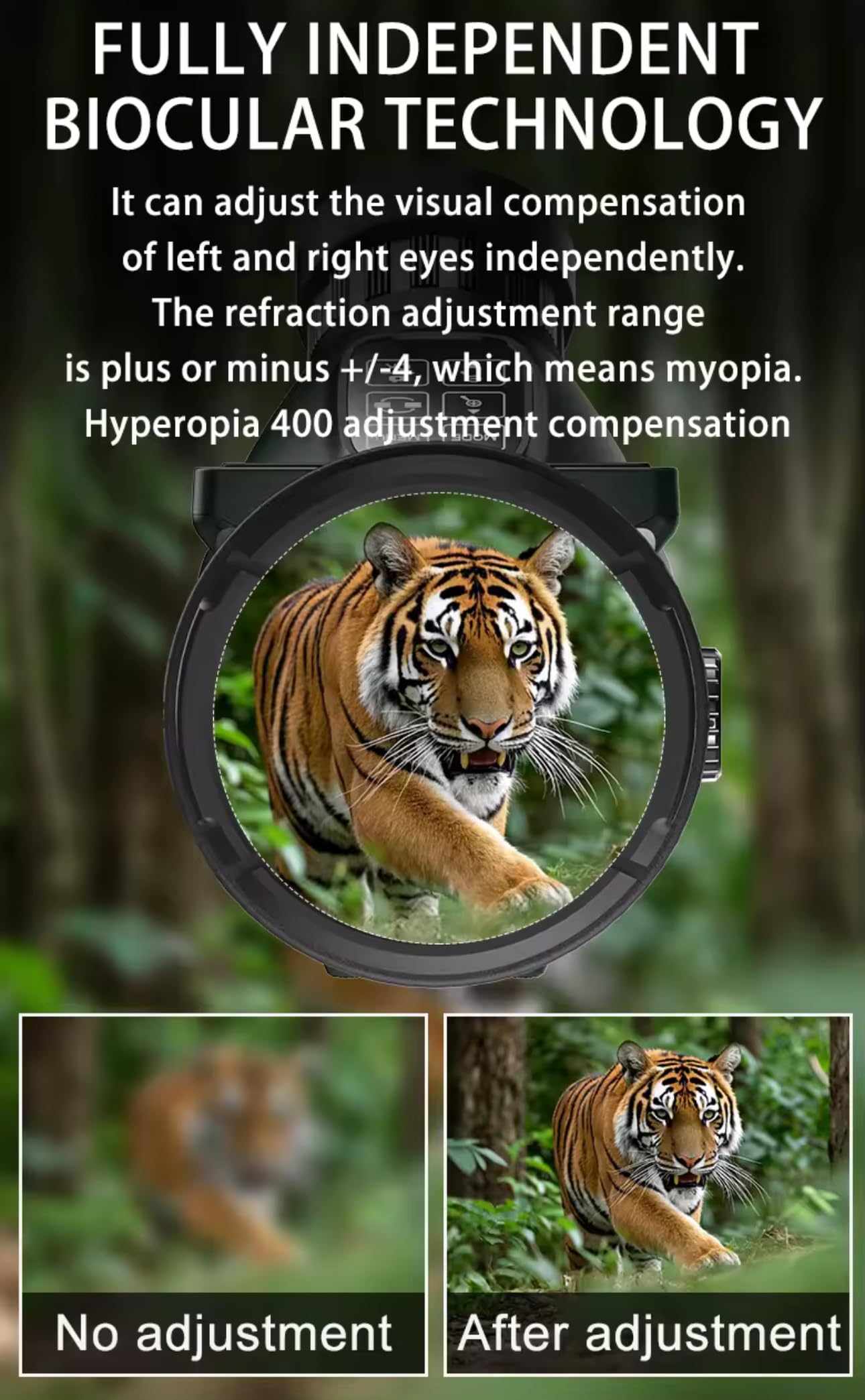 Telescopio digital 350x, Zoom 18x, con pantalla IPS HD integrada, 4K Ultra HD, batería 4500mAh, visión nocturna, incluye trípode