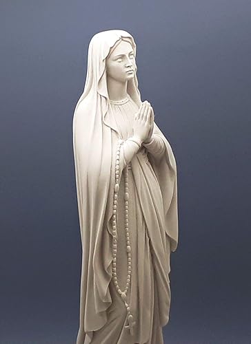 Miniatura 9 de Escultura de estatua de mármol fundido griego de la Virgen María de Nuestra Señora de 15.75 pulgadas