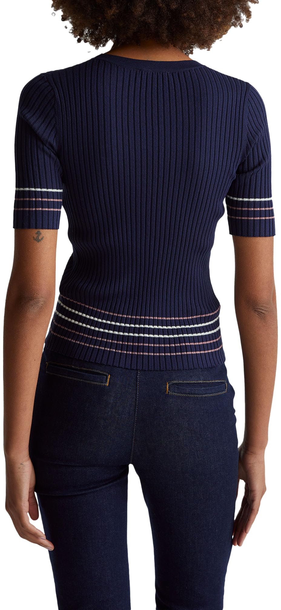 Image secondaire de Pull Femme Bleu à Manches Courtes United Colors of Benetton