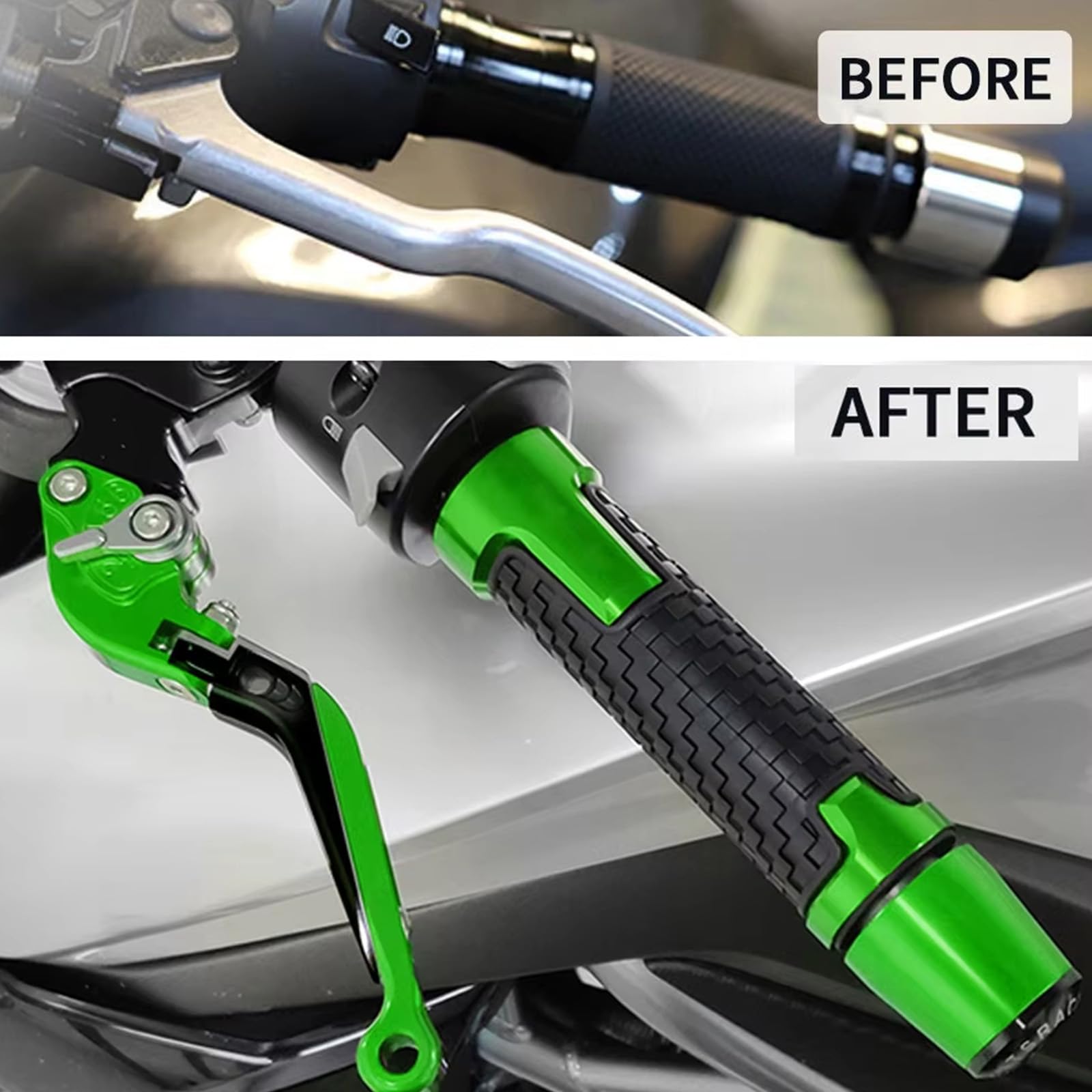 ZHUOWU Levier d'embrayage de Frein Pliable et Extensible Réglable de Moto CNC pour Z900 Ninja 650R ER6-F 2017-2019, Z650 2016-2019, Vulcan/S 650cc 2015-2019