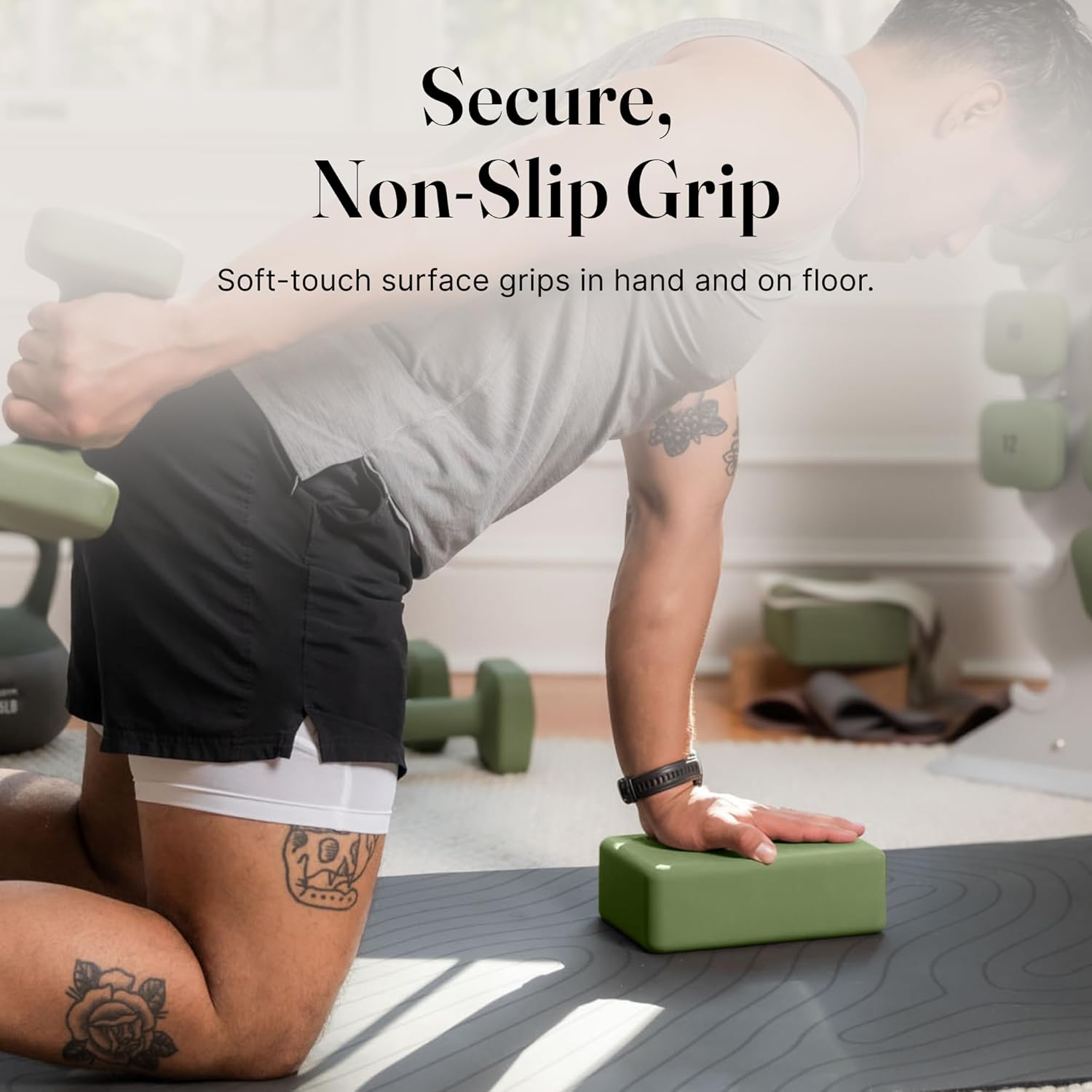WeGym Yoga blocks with Anti-Slip, Comfortable Grip, Sturdy Sides for Secure Workouts at Home, for Yoga, and Pilate Training