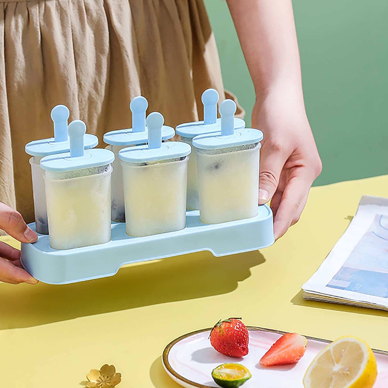 Amazon｜製氷皿 アイスキャンデーボックス 家庭用冷蔵庫用の