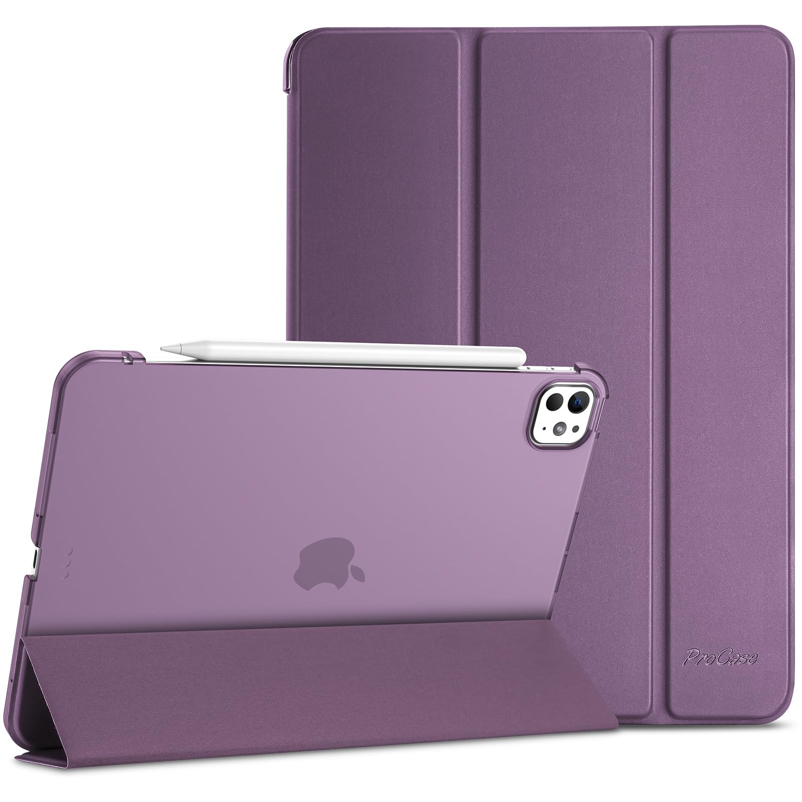 ProCase Cover iPad Pro 11 Pollici M5 2025/M4 2024 5 Generazione, Custodia iPad Pro 11"(A2836 A2837 A3006), Ultra Sottile Leggero Cover con Auto Svegliati/Sonno -Viola Scuro