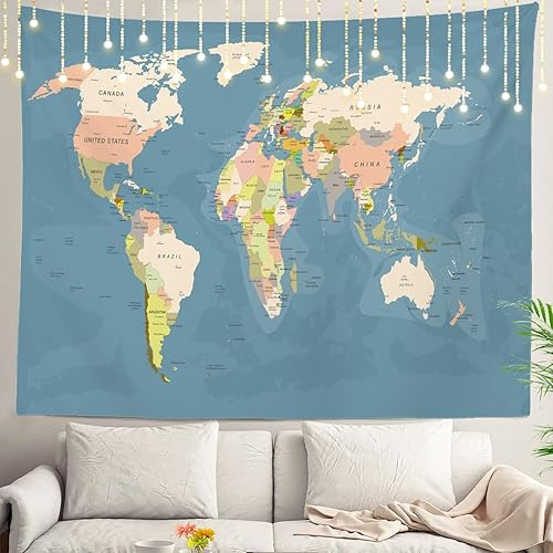 Miniatura 38 de Shrahala Tapiz de pared de acuarela desgastado, elegante pintura para colgar en la pared, tapiz grande decorativo de fibra de poliéster, dobladillo