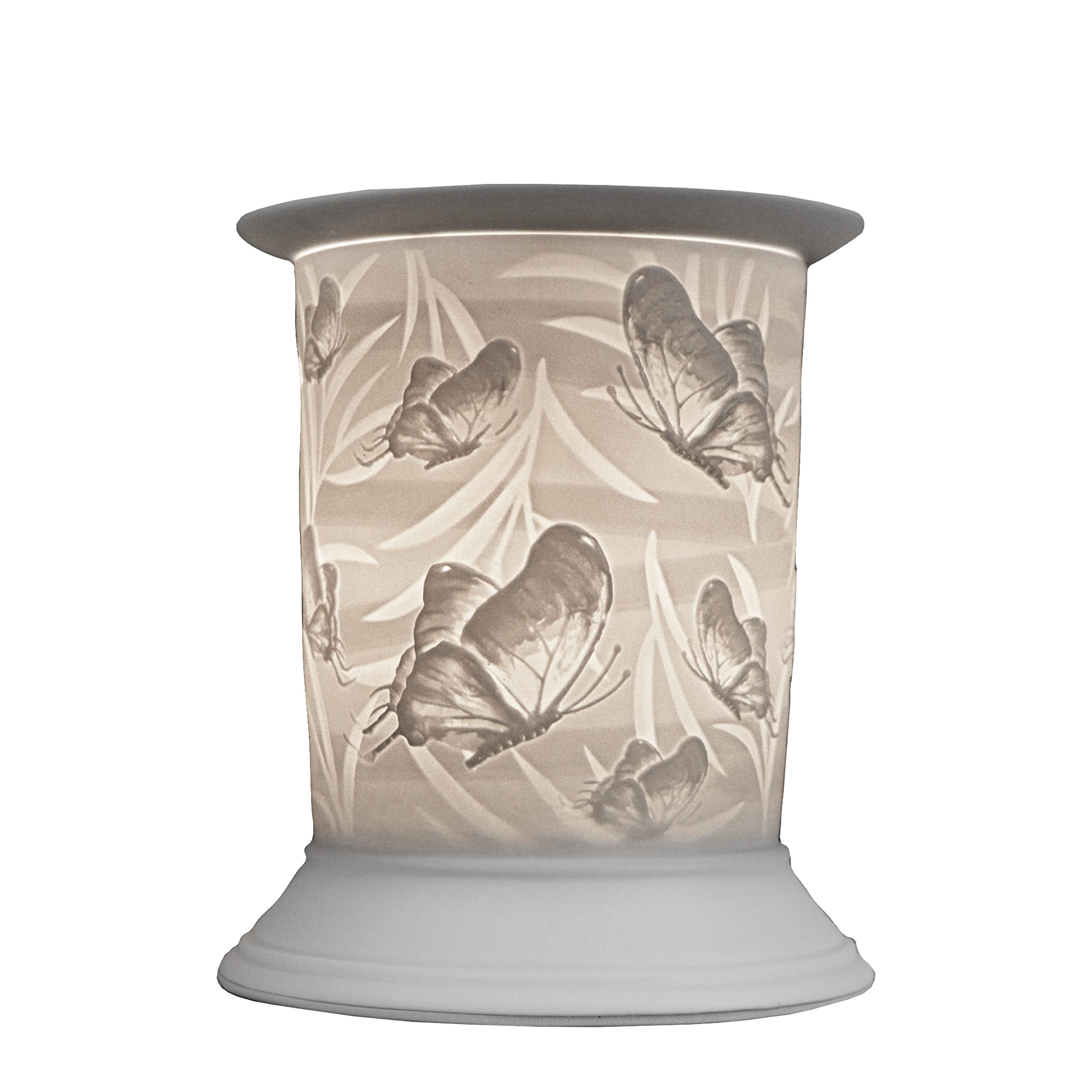 Cello Straight Electric Wax Melt Burner – Butterflies Porcelain Design Fragrance Warmer for Wax Melts or Scented Oils Child & Pet Safe Aromatherapy Home Décor Gift for Her