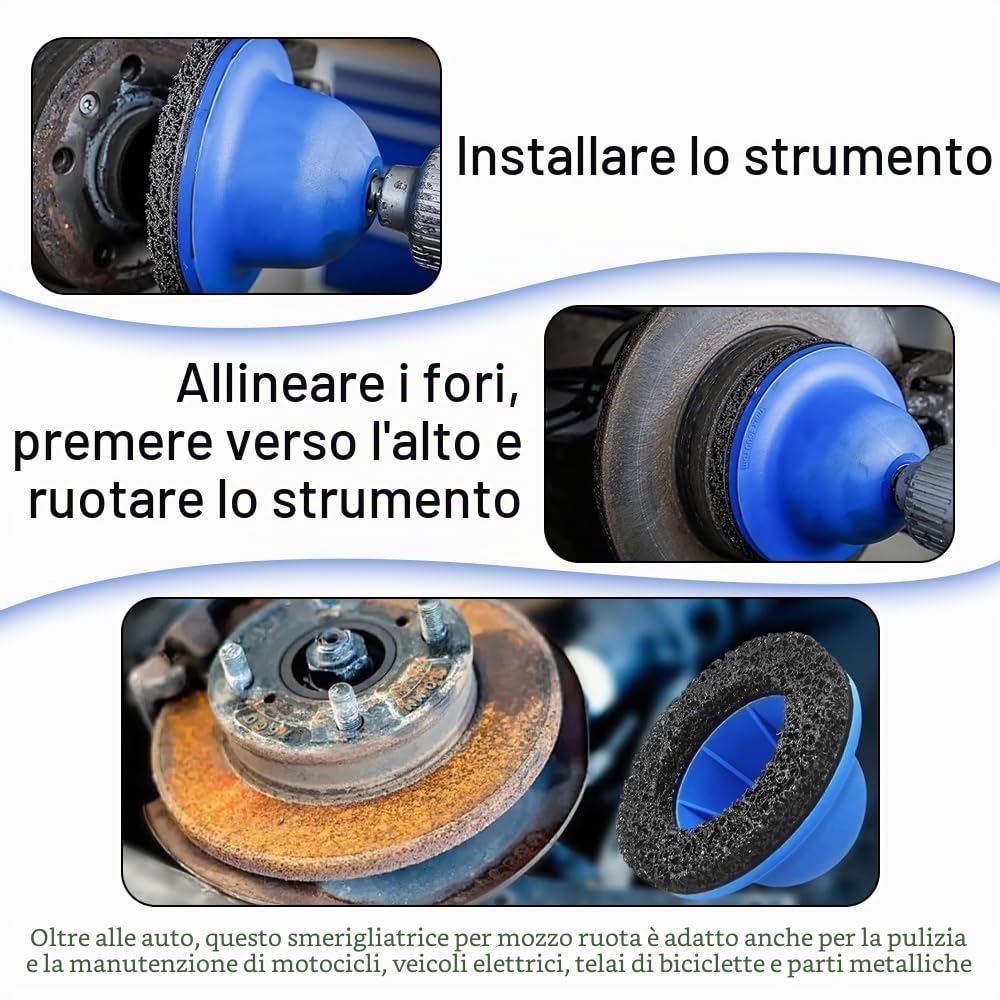 Smerigliatrice mozzo ruota auto, smerigliatrice mozzo ruota auto con ruota abrasiva da 150 mm, smerigliatrice per vaso, mozzo della ruota, smerigliatrice per cambio cerchioni, rimozione della