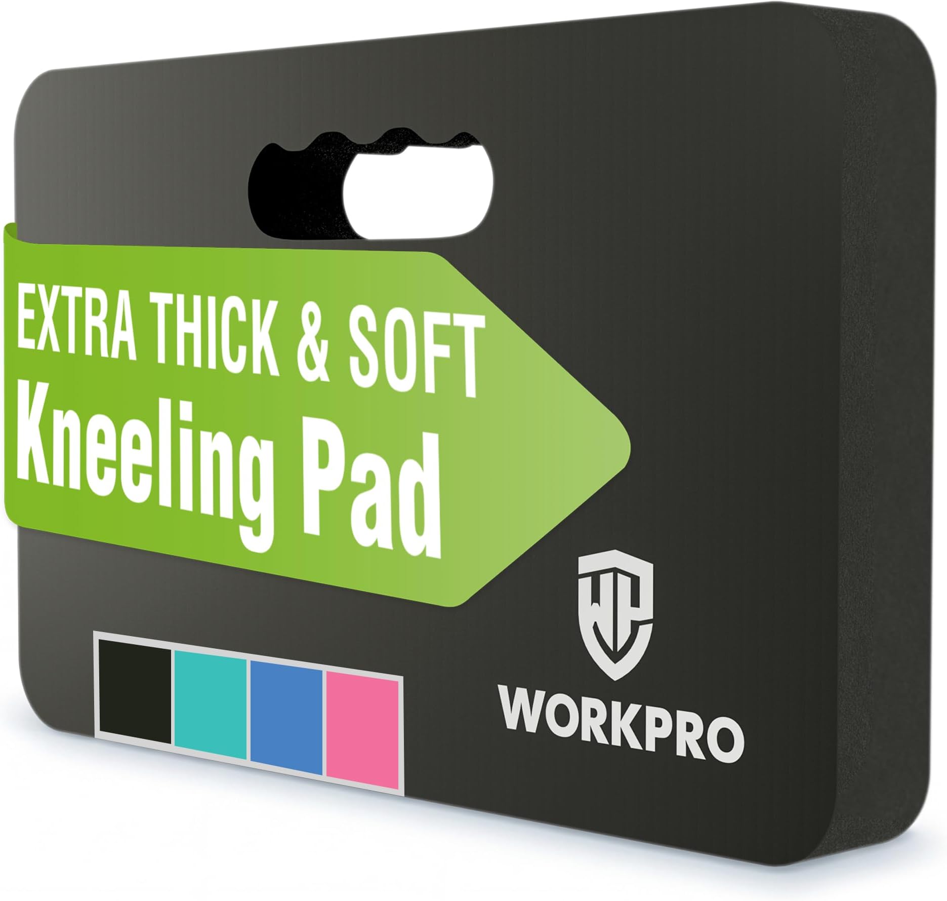 WORKPRO Extra Thick Kneeling Pad, Soft NBR Foam Cushioning for Knee, Large Foam Kneeler Mat for Gardening, Bathing Baby, Exercise, Workout Supplies, 17.5 x 11 x 1.5 in, Black