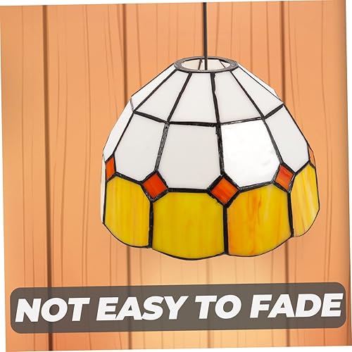 Miniatura 6 de Angoily Pantalla de vitrales de vitral, pantalla colgante, lámpara de pared, pantalla de techo, pantalla de vitral, lámpara de araña de piso,