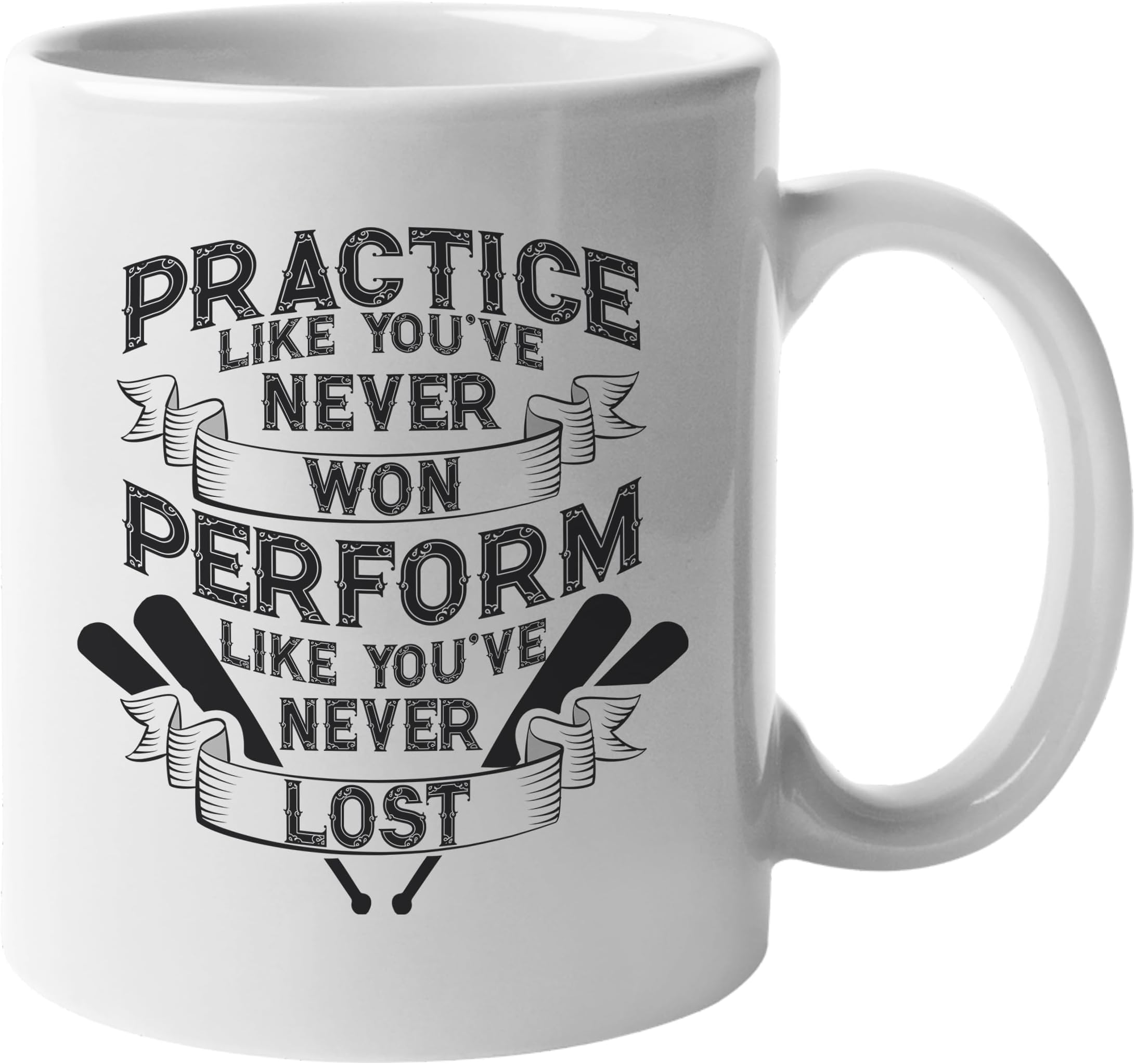Practice Like You've Never Won. Winner Coffee & Tea Gift Mug Printed Coffee and Tea Ceramic Mug- 320 ML Ceramic Coffee Mug 8478