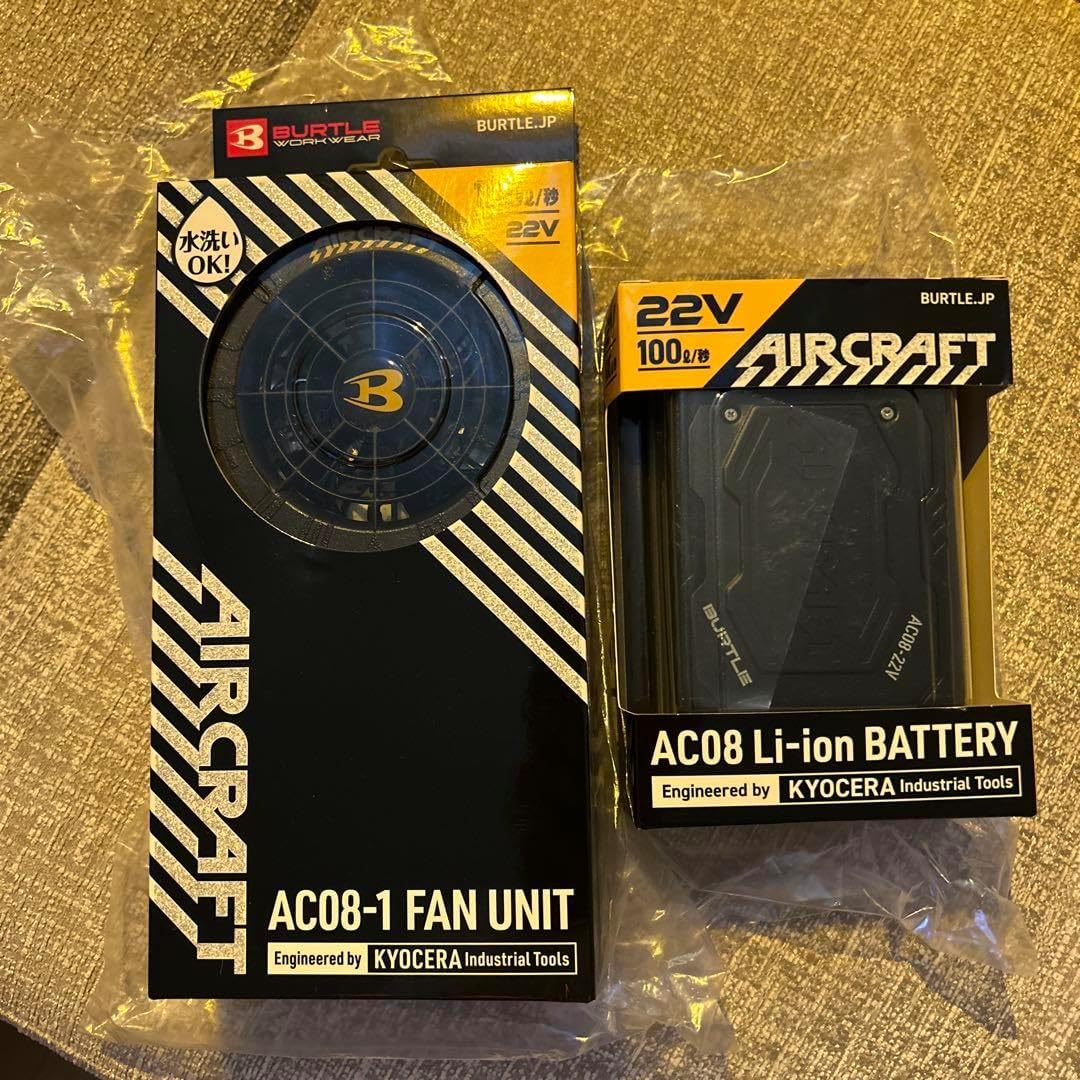 BURTLE AIR CRAFT 22v Battery & Fan ブラック BURTLE22Vバッテリー黒
