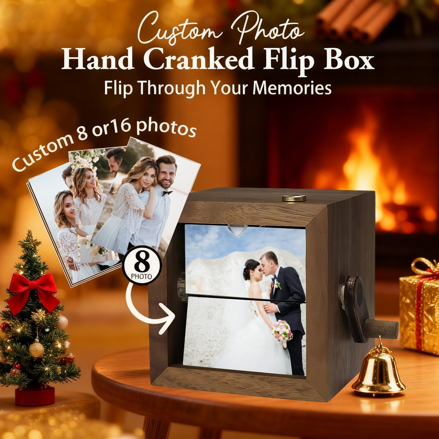 Custom Designer Flipbook Light Box Gift, Customized Personalized Motion Crank Photo Keepsake, Handmade Love Light Box Gift For Her image 2