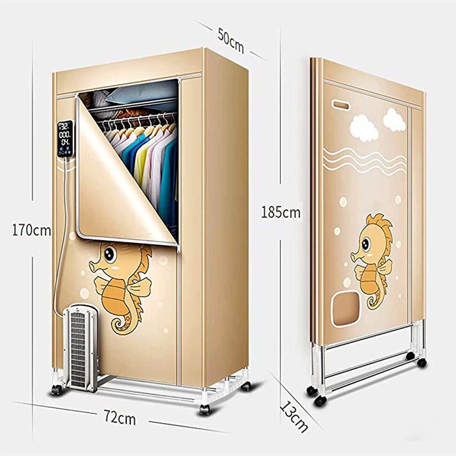 2000W Lntelligent calentó el aireador de la ropa, secador de ropa eléctrico, estantes de acero inoxidable de secado de ropa de doble capa secador de energía eficiente, baja energía calentó aireadore