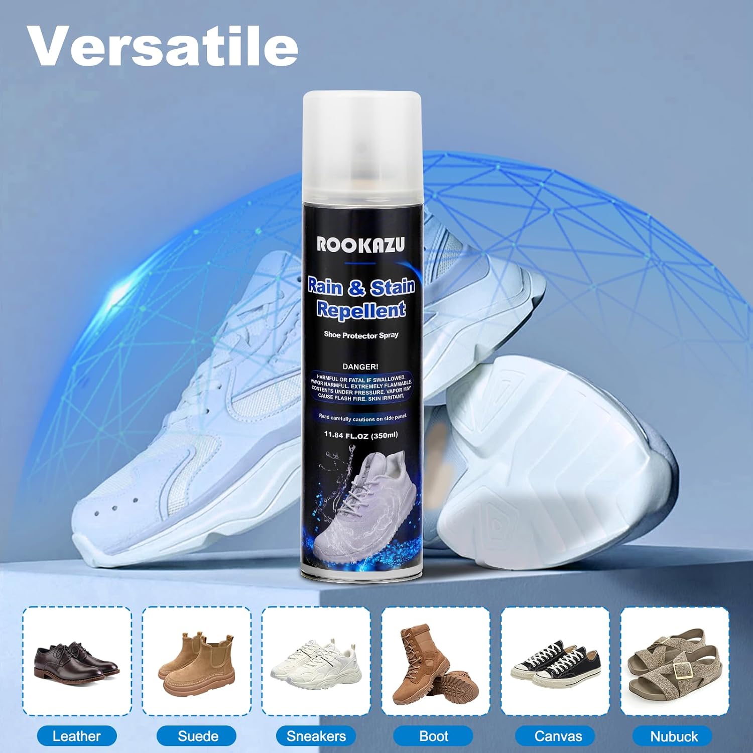 Shoe Protector Spray, 11.84 Fl Oz, Rain andStain Waterproof for Leather, Suede, Sneakers, Boots - Image 6