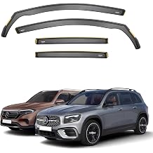 ISPEED Wind Deflectors for Mercedes GLB/EQB MK1 2019-2025 5-Door SUV 4pc Set - Keep Your Car Ventilated In Rain - Reduce Wind Turbulence - Tinted In-Channel Type
