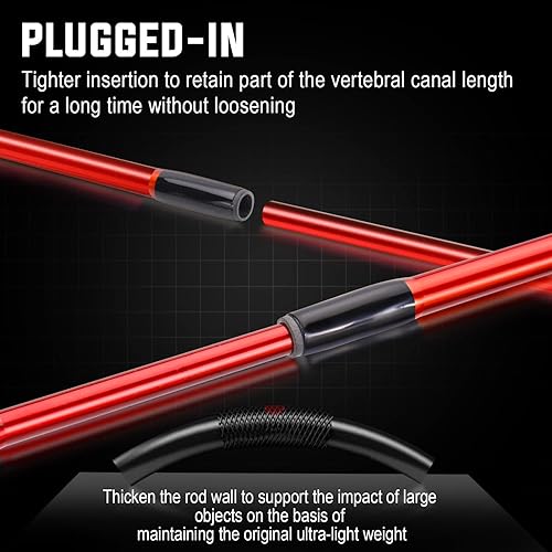 Miniatura 5 de One Bass Cañas de pescar, caña giratoria de grafito IM7 y caña de fundición, 2 piezas de caña de cebo de alta calidad con mango de súper polímero