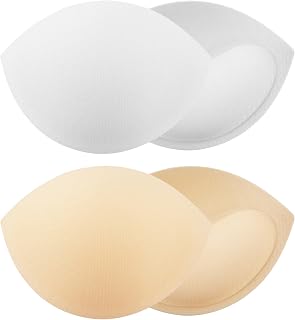 2 Pairs Small Size Bra Inserts Breast Enhancers, Women's Push Up Bra Pads Inserts, Push up Swimsuit Pads, Fits A Cup