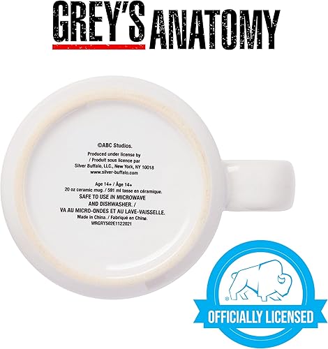 Miniatura 4 de Silver Buffalo Grey's Anatomy You're My Person - Taza de cerámica para caravana, 20 onzas