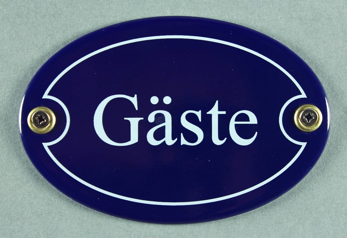 Emaille-Türschild „Labor“ Blau Oval – 7x10 Cm, Wetterfest & Handgefertigt