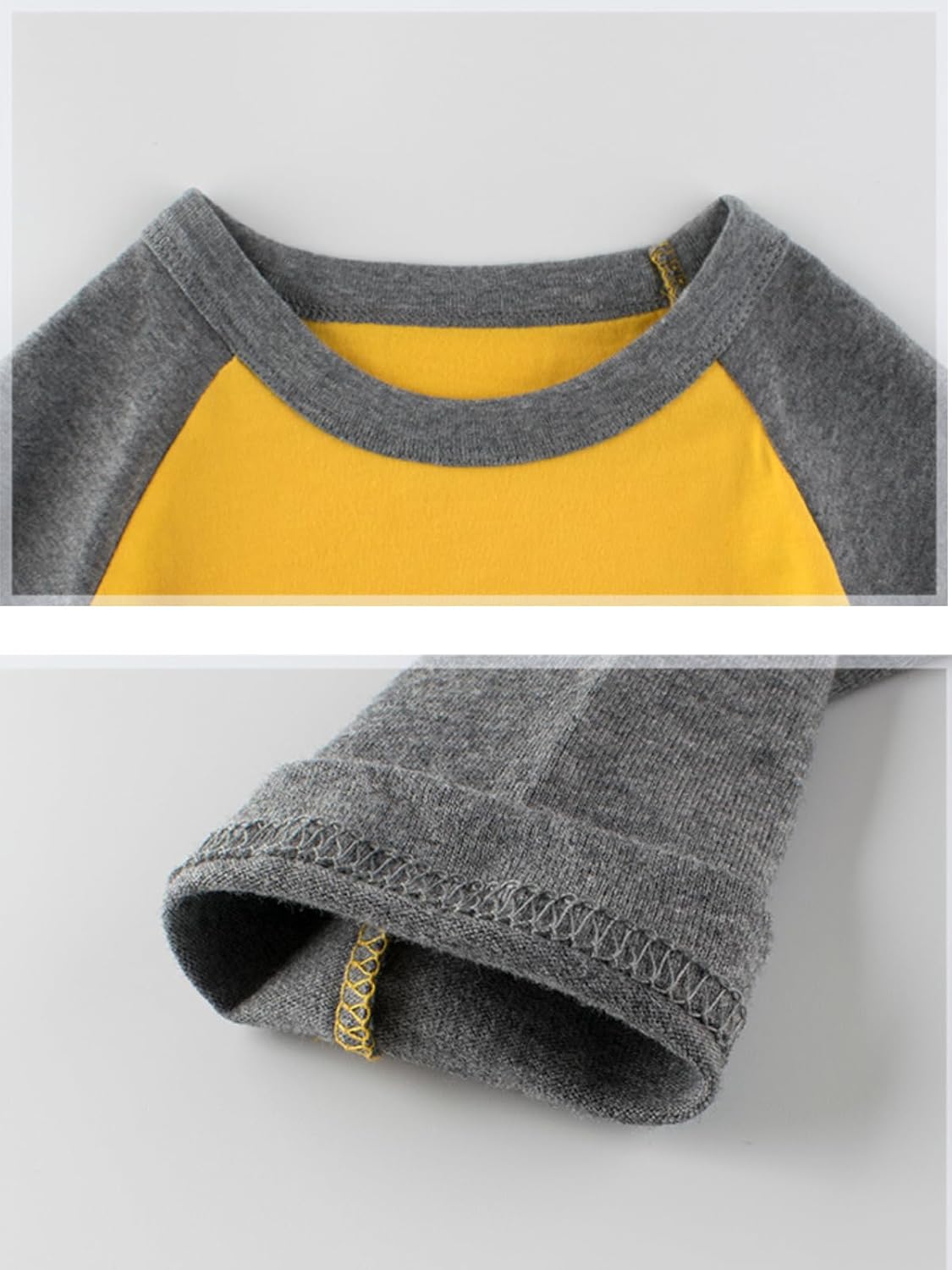 Toddler Boys Long Sleeve T-Shirts Kids Basic Crewneck Cotton Tee Shirts
